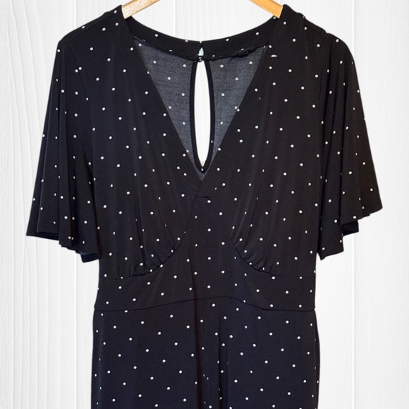 TORRID Studio Knit Flutter Sleeve Romper - Polka Dot - Picture 5 of 16